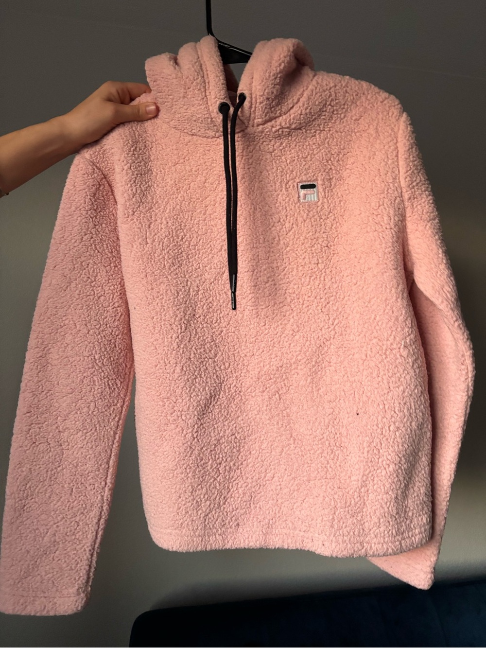 FILA Pink Sherpa Cowl Neck Pullover